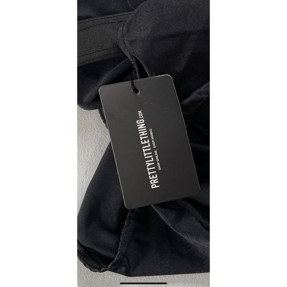 Pretty Little Thing Scoop Neck Body Suit Womens 10 Black High Leg - Picture 5 of 9